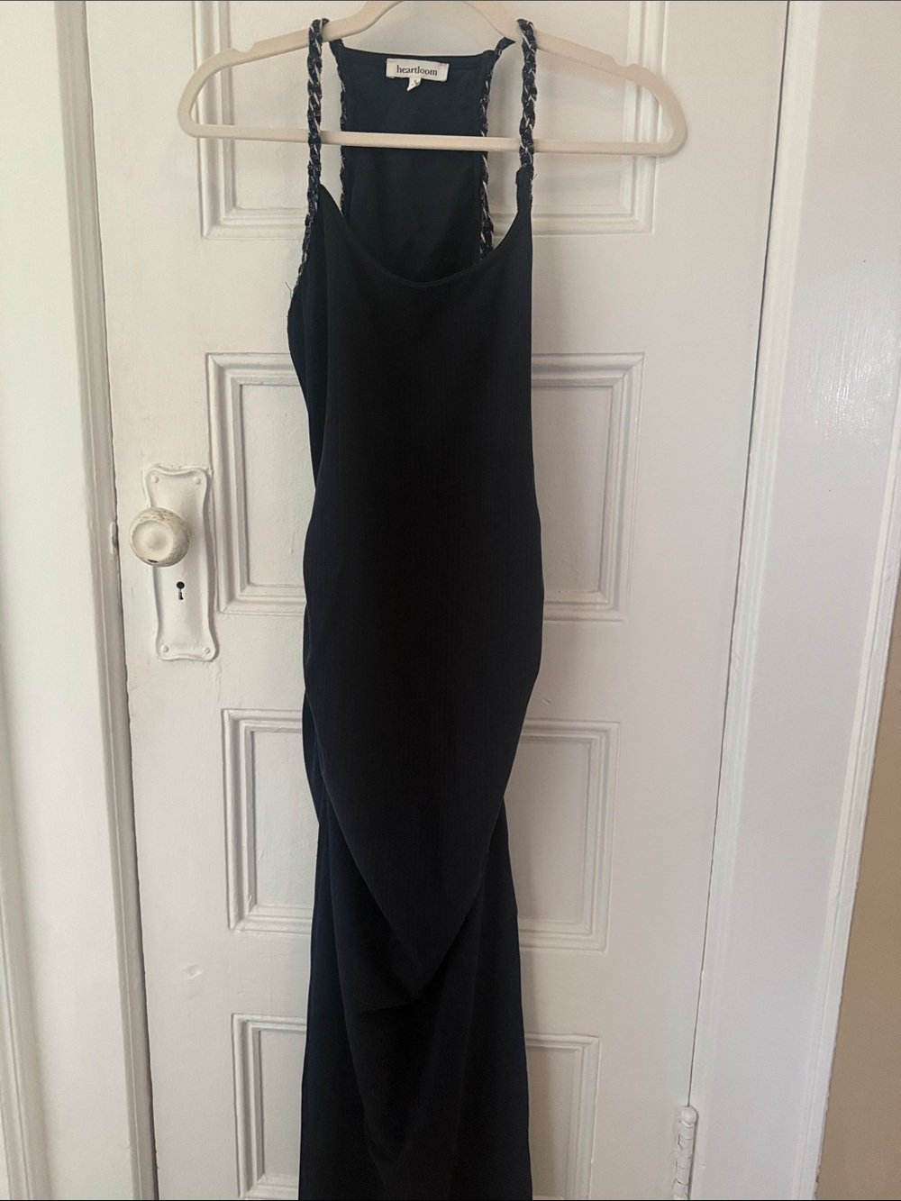 Heartloom Black Maxi Dress with Braided Straps